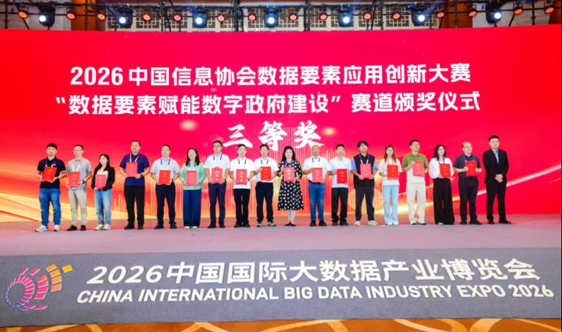 【喜报】泰安市东信智联信息科技有限公司荣获2026中国信息协会数据要素应用创新大赛三等奖